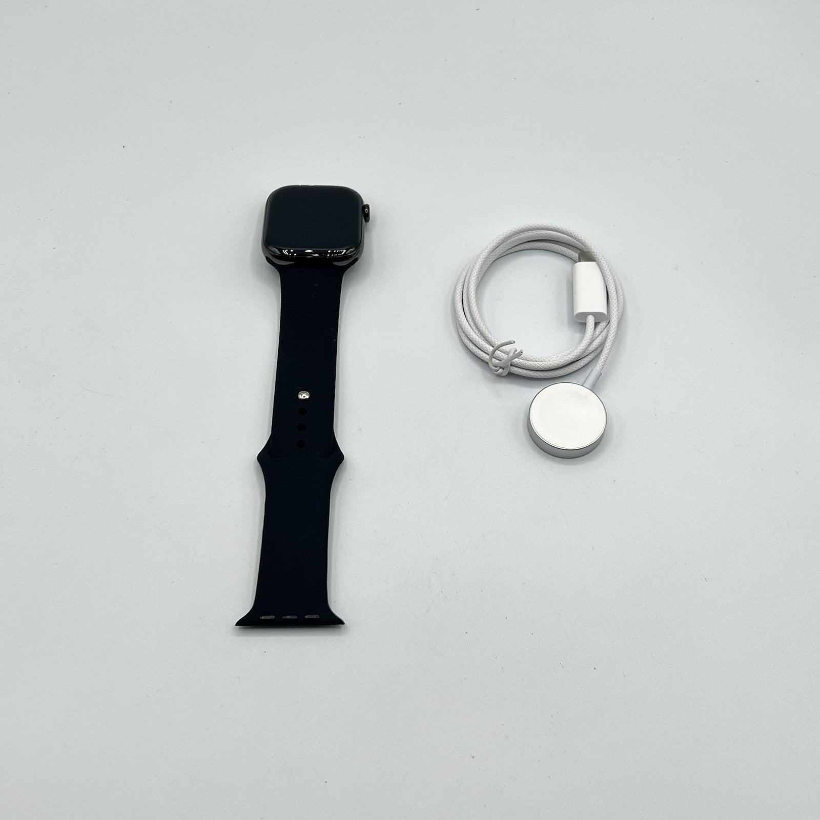 Apple Watch Series 10 46MM Slate Titanium Case Black Sport Band - Excellent - Techtree 
