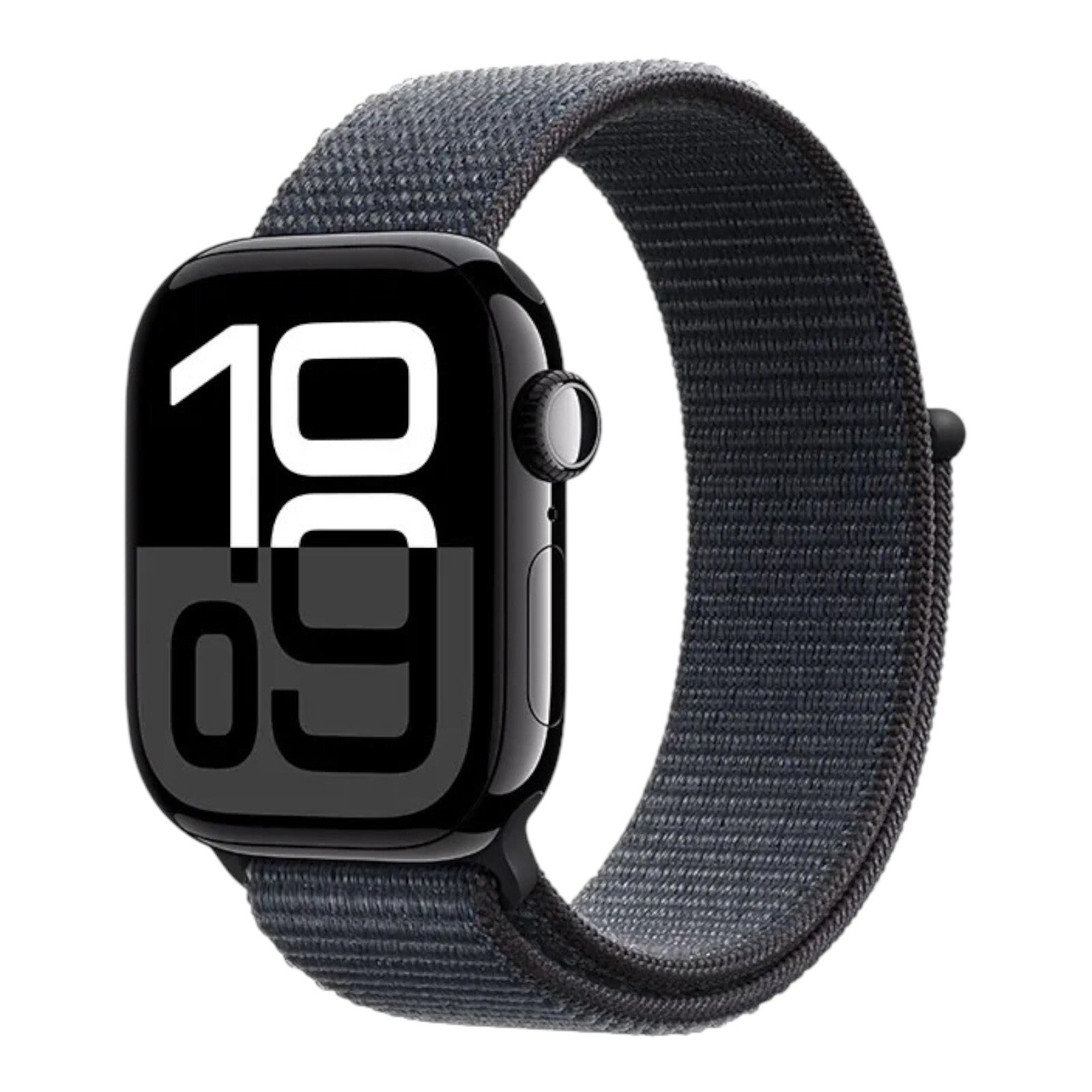 Apple Watch Series 10 (GPS) 46mm Case w Ink Sport Loop Jet Black - Very Good - Techtree 