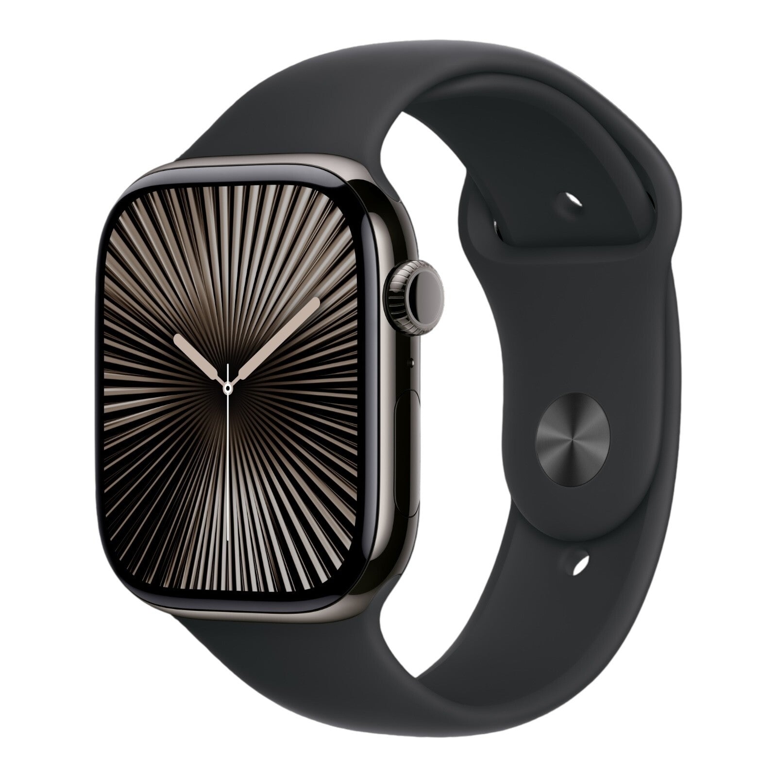 Apple Watch Series 10 46MM Slate Titanium Case Black Sport Band - Open Box - Techtree 